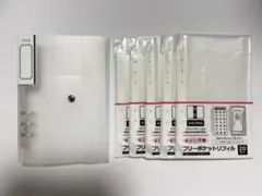 6リングバインダー　6リング用フリーポケットリフィル　セット　セリア