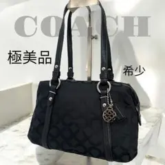 COACH コーチ　ジュリアオプアート　スモールバック　肩掛け　ハンドバッグ　黒