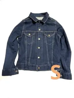 ダークブルーデニムジャケット S コットン98%