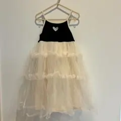 キッズ 110 120 キャミワンピース ドレス 結婚式 チュールスカート
