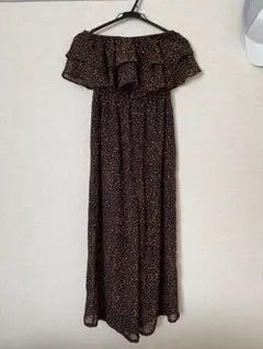 GYDA オフショルダー フリルパンツワンピース