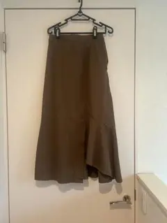 VIS ロングスカート　アシンメトリー　ブラウン