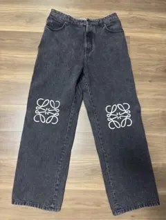 即日発送 LOEWE アナグラム刺繍 バギーデニム ブラック size50のサムネイル