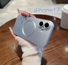 マグセーフ　iPhone17 スマホケース　メタリックシルバー　レンズ保護