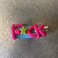 ハンドメイド 粘土ライターケース F★CK スター 派手カワ 一点物