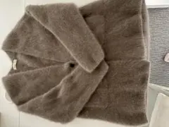 フォックス90%カシミヤ10% ブラウン カーディガン