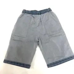familiar リバーシブル ハーフパンツ チェック100cm