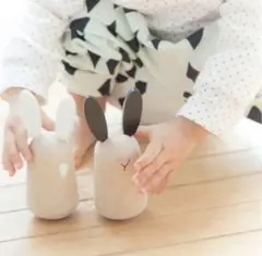 kiko+ usagi 木製起き上がりこぼし うさぎ2個セット