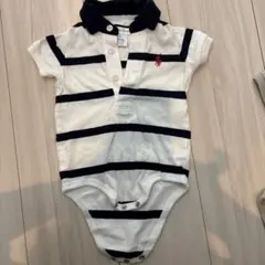 Ralph Lauren ストライプ ポロロンパース 6M
