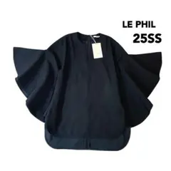 25SS✨タグ付✨ルフィル 2WAYツイルフレアブラウス 変形 フリル ブラック