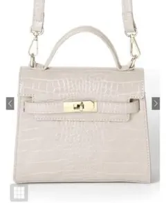 2Wayスクエアクロコダイルショルダーバッグ