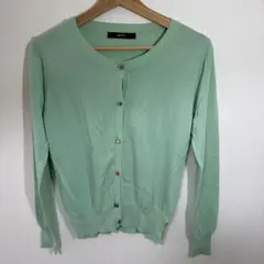 VICKY ミントグリーン 長袖カーディガン