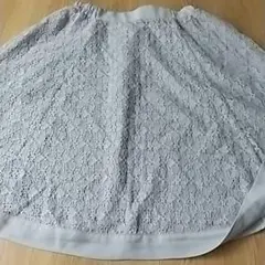 リバーシブル膝丈フレアスカート