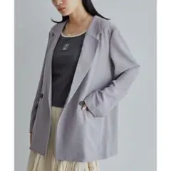 【美品】VIS 美easyテーラードジャケット 2025年購入 グレー Sサイズ