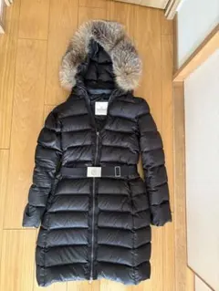 MONCLER ダウンジャケット　黒　ファー　サイズ1