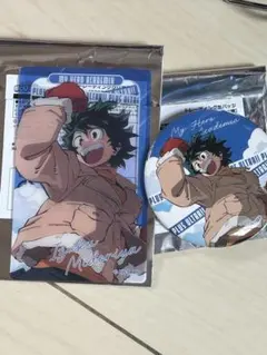 ヒロアカ 緑谷出久 缶バッジ クリアカード　セット JF2026