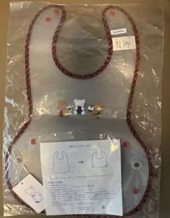 ファミリア お食事エプロン 赤系　ビニール