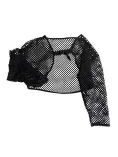 メッシュ ボレロ カーディガン ブラック Mのサムネイル