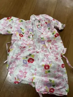 花柄甚平 サイズ80 ピンク系