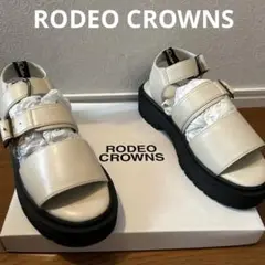 週末￼限定❣️￼新品　RODEO CROWNS アイボリー サンダル　L