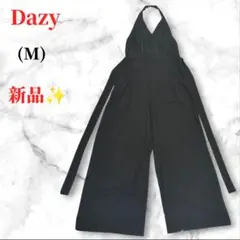 新品 DAZY M オールインワン サロペット ワイドレッグ ホルターネック 黒