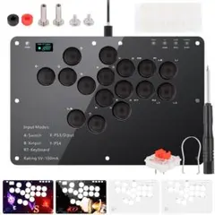 アケコン レバーレス コントローラー 16ボタン RP2040搭載 ps4