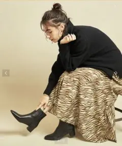 BY∴ レザースクエアトゥ ショートブーツ