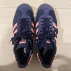 adidas Gazelle ネイビー/ピンク スニーカー