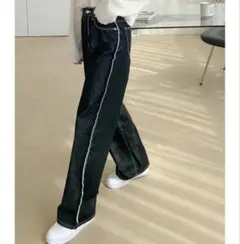 【新品】サイドフリンジデニム