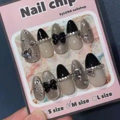 ワンホンネイル 韓国 大人かわいい リボン ハート キラキラ うるツヤネイル