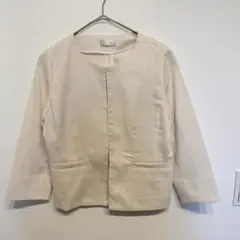 テチチ ノーカラージャケット 麻混み M