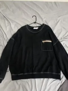 【Loose 完売品】ジップポケット付きスウェット ブラック