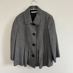 チェック柄　７部袖 ジャケット ショート丈 サイズ9