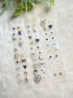 耳つぼシール60粒 銀粒 ゴールド シルバー キラキラ まとめ売り ピンセット付