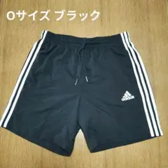 adidas 3本ライン 黒 ショートパンツ Oサイズ