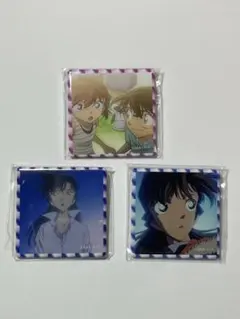 コナンランド　メモリアル缶バッジ　vol.2　灰原哀/江戸川コナン/毛利蘭