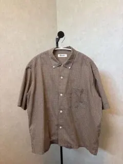 ジムフレックスGymphlex半袖ボタンダウンルーズシャツ　チェックシャツ