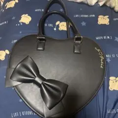 青木美沙子 m♡petit ハート型バッグ ブラック