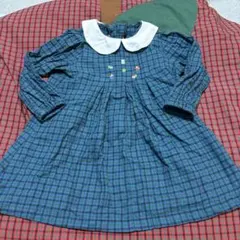 ハンドメイド ファミリアチェック ワンピース