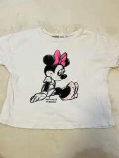 ZARA ミニーマウス Tシャツ 110cm 白　ホワイト　半袖