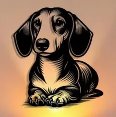 ダックスフンドさん　アイアン　インテリア　ウオールデコ　ウオールアート219