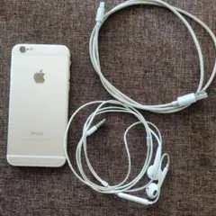 iPhone 6 ゴールド イヤフォン・充電ケーブル付き