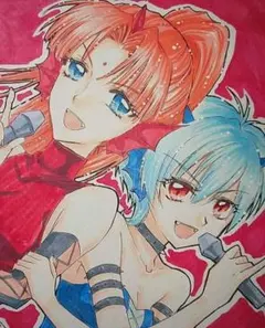 手描きイラスト ぴちぴちピッチ BBS シェシェ ミミ - メルカリ