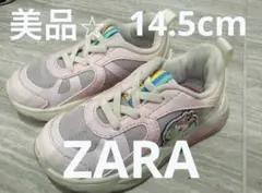 ほぼ未使用　14.5cm ザラ　ZARA ユニコーン　ピンク　スニーカーのサムネイル