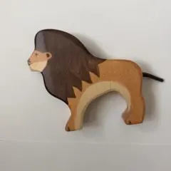 HOLZTIGER 木製 ライオン オス フィギュア