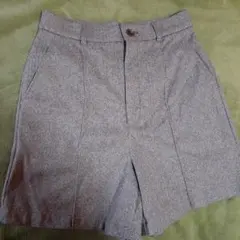 GU ヘリンボーン柄 ショートパンツ グレー系 Lサイズ
