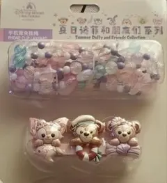 上海ディズニー☆ダッフィー・シェリー・メイリーナベルのスマホクリップランヤード