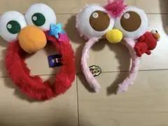 ユニバーサル　エルモ　モッピー　カチューシャセット