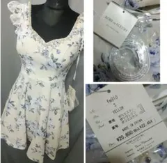ローブデフルール 花柄 ワンピース S ビジューレディースのサムネイル