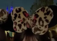 ミニー　カチューシャ　ヒョウ柄　ミニーマウス